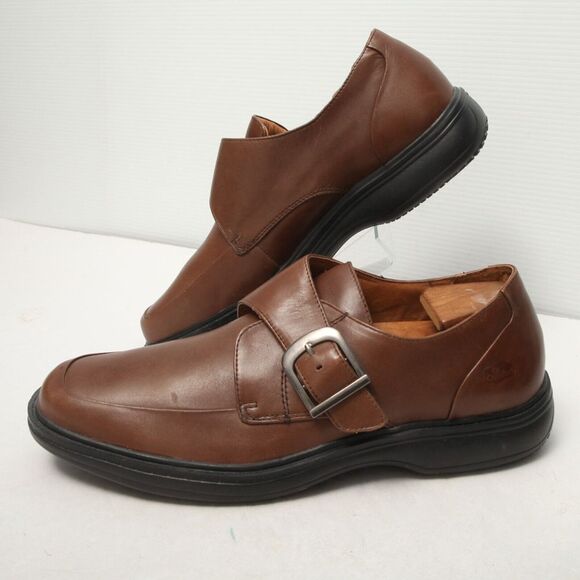 Dr Comfort Shoes Mens 11.5 M Brown Leather Monk Strap...